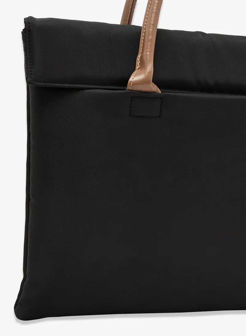 ELLA Black Detail laptop Bag With Top Handle for Women | Best Price UAE
